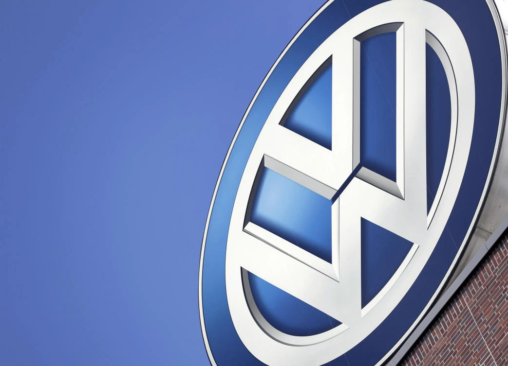 File photo showing a logo of the brand Volkswagen on top of a company building. (AP)