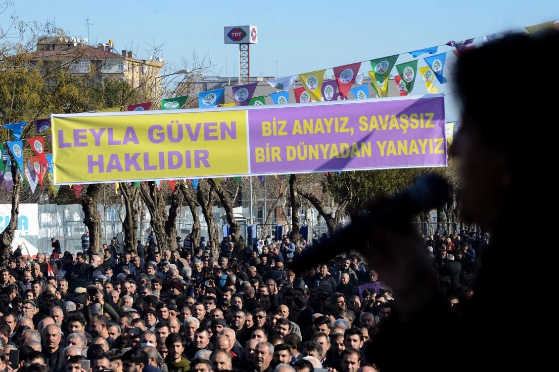 Guven, a pro-Kurdish Peoples’ Democratic Party (HDP) lawmaker, launched a hunger strike on Nov. 8 in the Diyarbakir prison where she is being held. (AFP)