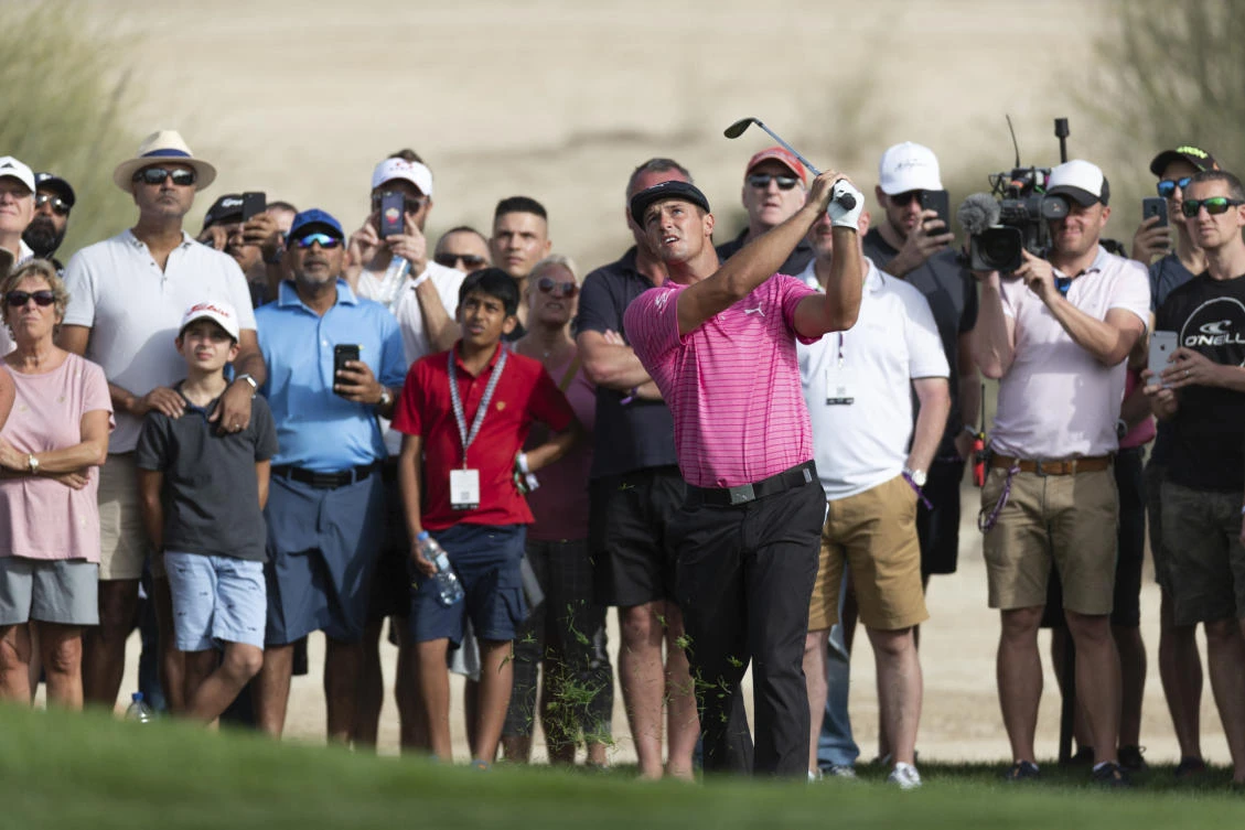 Bryson DeChambeau not happy with game despite leading at Dubai Desert Classic