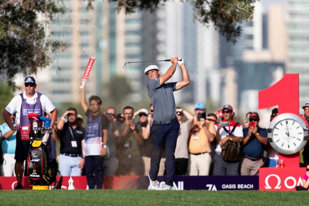 Bryson Dechambeau shot an 8-under 64 to cruise to his first overseas victory at the Dubai Desert Classic on Sunday. (AFP)