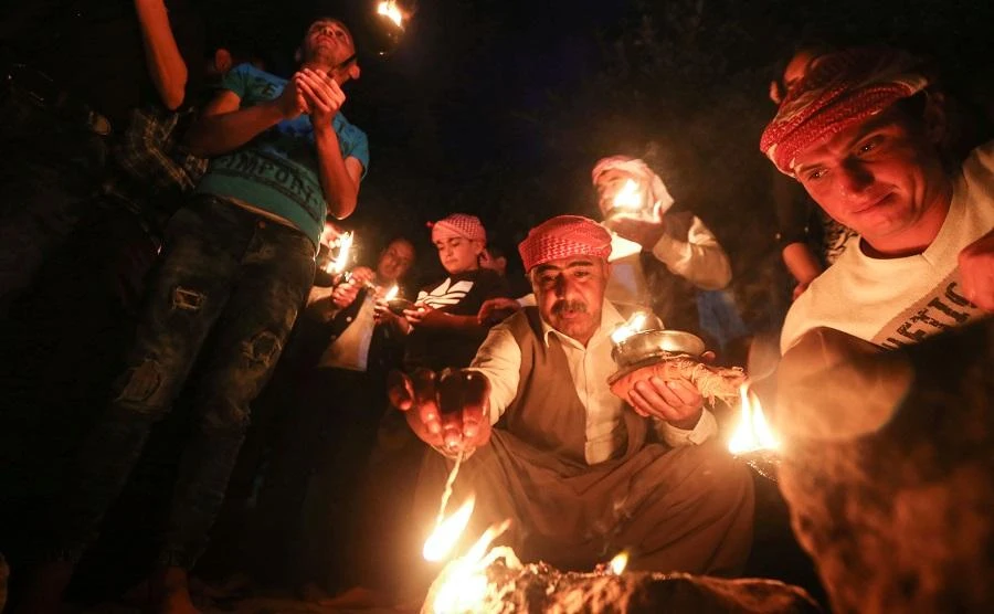 The Yazidi faith emerged in Iran more than 4,000 years ago and is rooted in Zoroastrianism, over time integrating elements of Islam and Christianity. (File/AFP)