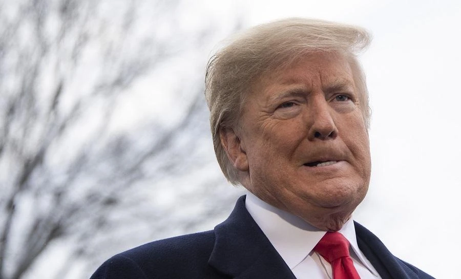 The US leader, who frequently rails against the media for writing “fake news,” was also dogged by accusations of nepotism and conflicts of interest. (File/AFP)