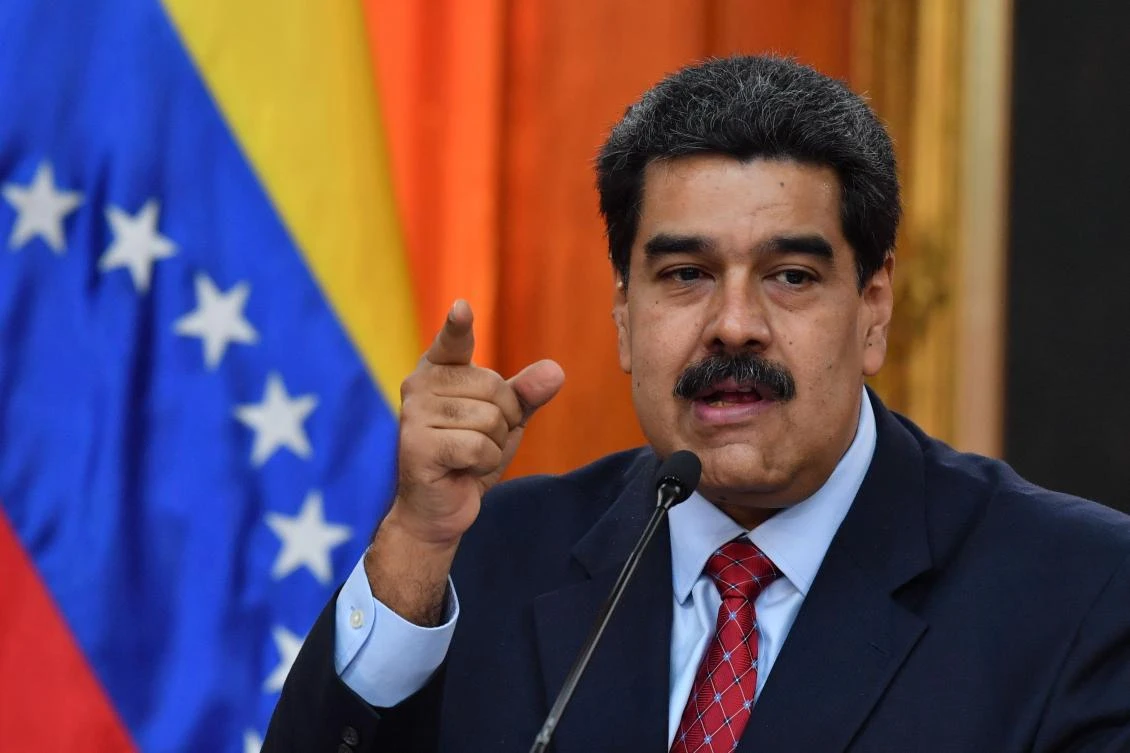 Venezuelan President Nicolas Maduro offers a press conference in Caracas. (File/AFP)