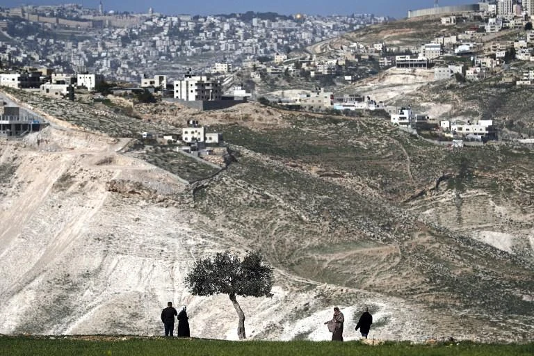 Above, the Al-Ubeidiyah village in the occupied West Bank. (AFP)