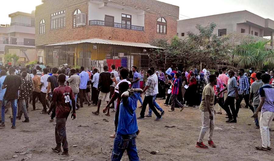 Sudanese protesters march during a demonstration against President Omar al-Bashir in the capital Khartoum's twin city of Omdurman on Jan. 29, 2019. (AFP)