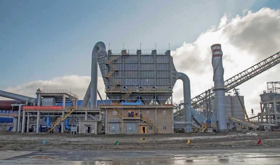 A general view of the cement plant built jointly by Chinese Gezhouba Group and Kazakh firm Corporation DANAKE during its opening ceremony on the outskirts of the village of Shieli, southern Kazakhstan, on Dec.11, 2018. (REUTERS/Mariya Gordeyeva)