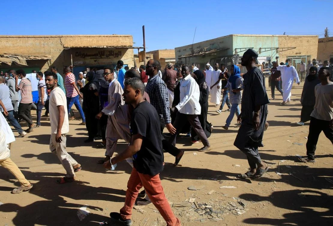 Sudanese demonstrators march along the street during anti-government protests after Friday prayers in Khartoum, Sudan January 11, 2019. (Reuters)