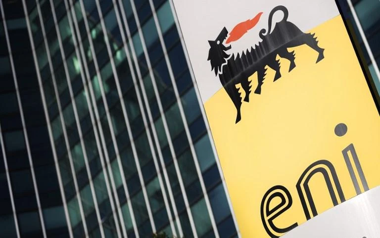The headquarter of the Italian oil and gas company Eni in San Donato Milanese, near Milan. (AFP)
