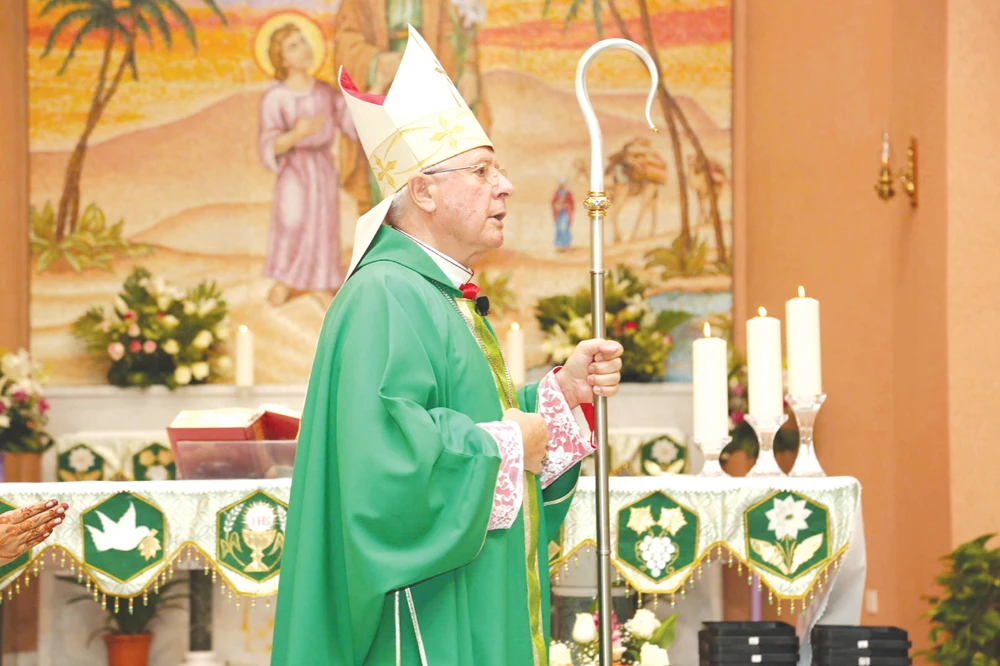 Bishop Paul Hinder, of the Apostolic Vicariate for Southern Arabia, based at St. Joseph’s Cathedral in Abu Dhabi. Pope Francis will visit the cathedral this week as part of a three-day tour of the UAE. (Supplied photo)