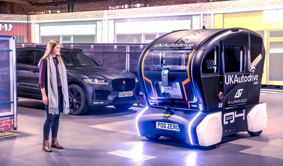 The intelligent technology beams a series of projections onto the road to show the future intentions of the vehicle.