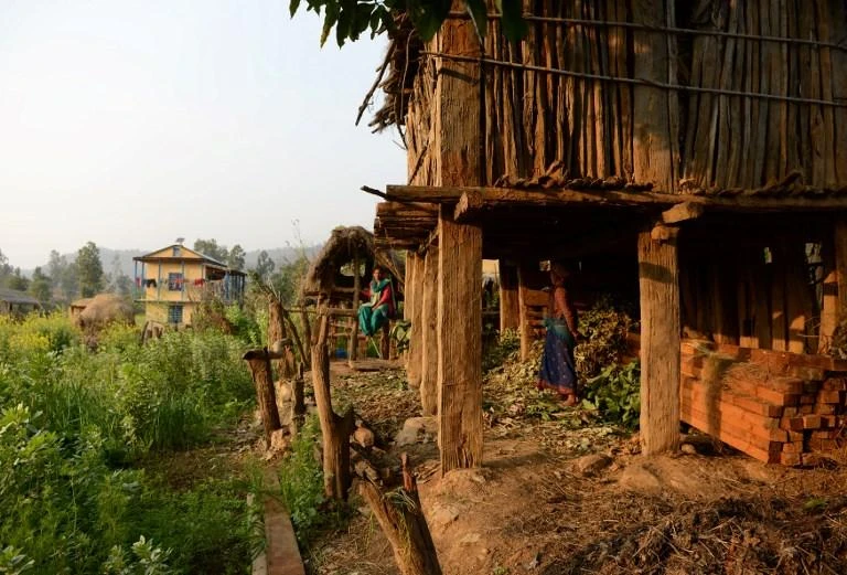 Some remote communities in Nepal view menstruating women as impure and are forced to sleep in a hut away from the home, following a centuries-old tradition known as chhaupadi. (AFP)