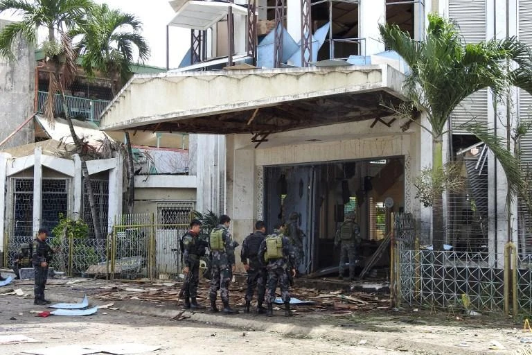 The twin bombings at the Jolo cathedral on January 27 killed 23 people, including civilians and soldiers. (AFP)