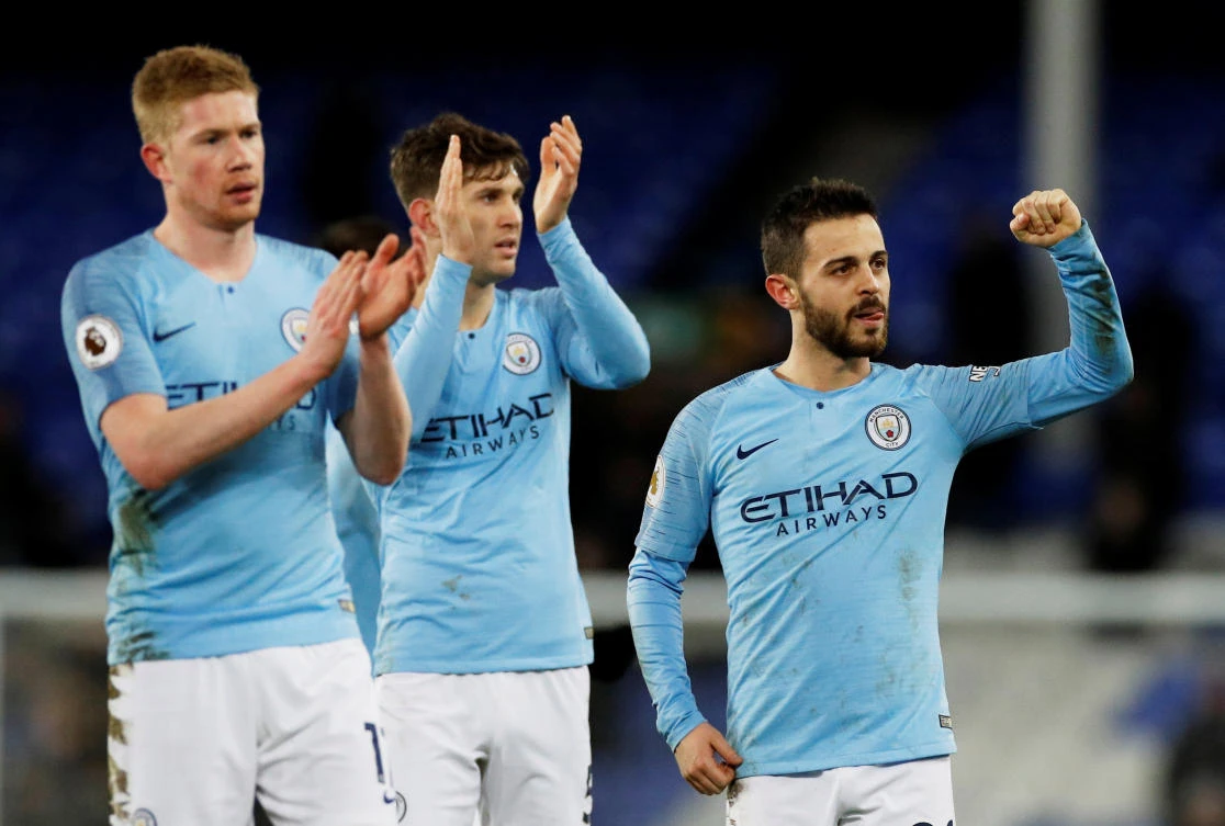City players are feeling positive having got back to the top of the table. (AFP)