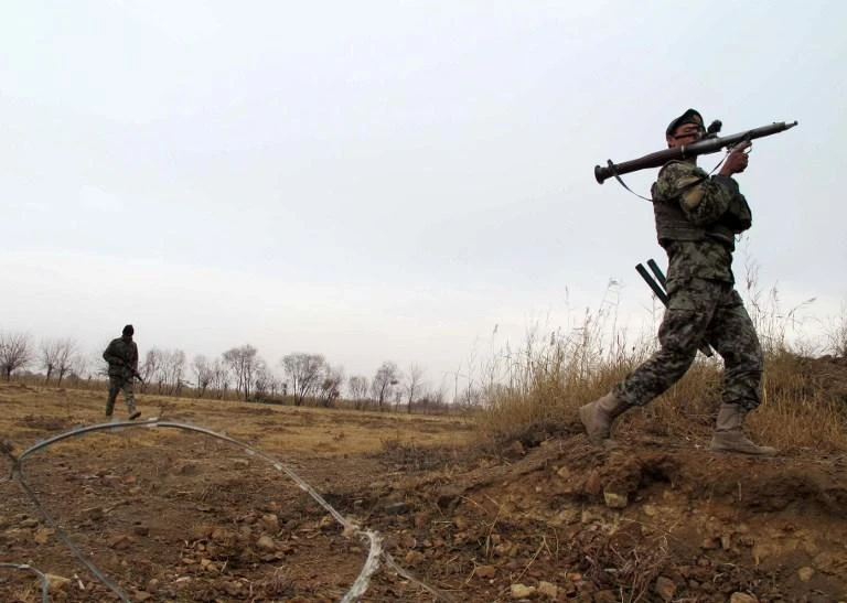 Afghan National Army soldiers on patrol in Helmand province in 2015. (AFP)