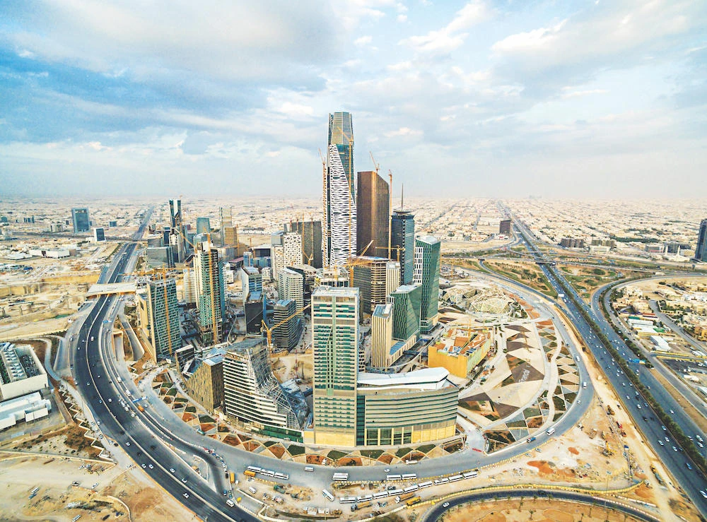 Total office stock in Saudi Arabia’s capital stood at 4.2 million square meters of gross leasable area by the end of 2018. (Getty Images)
