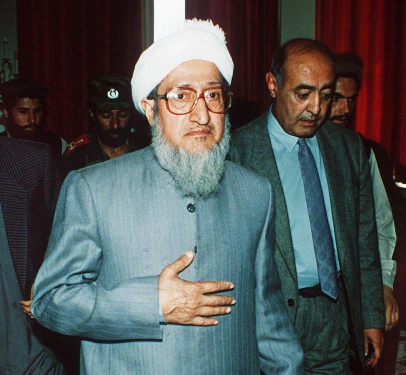 Afghan President Sibghatullah Mujadidi, who was Afghanistan’s first president following the withdrawal of invading Soviet troops from Afghanistan and the collapse in 1992 of Kabul’s pro-communist government, has died overnight Tuesday, Feb. 12, 2019. He was 93. (AP)