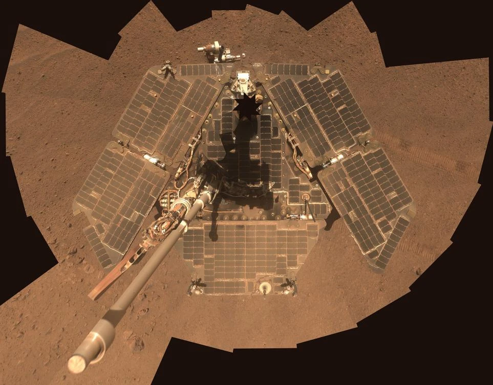 Opportunity landed on Mars in 2004 and covered 28 miles (45 kilometers) on the planet, securing its place in history after lasting well beyond its expected 90-day mission. (AFP)