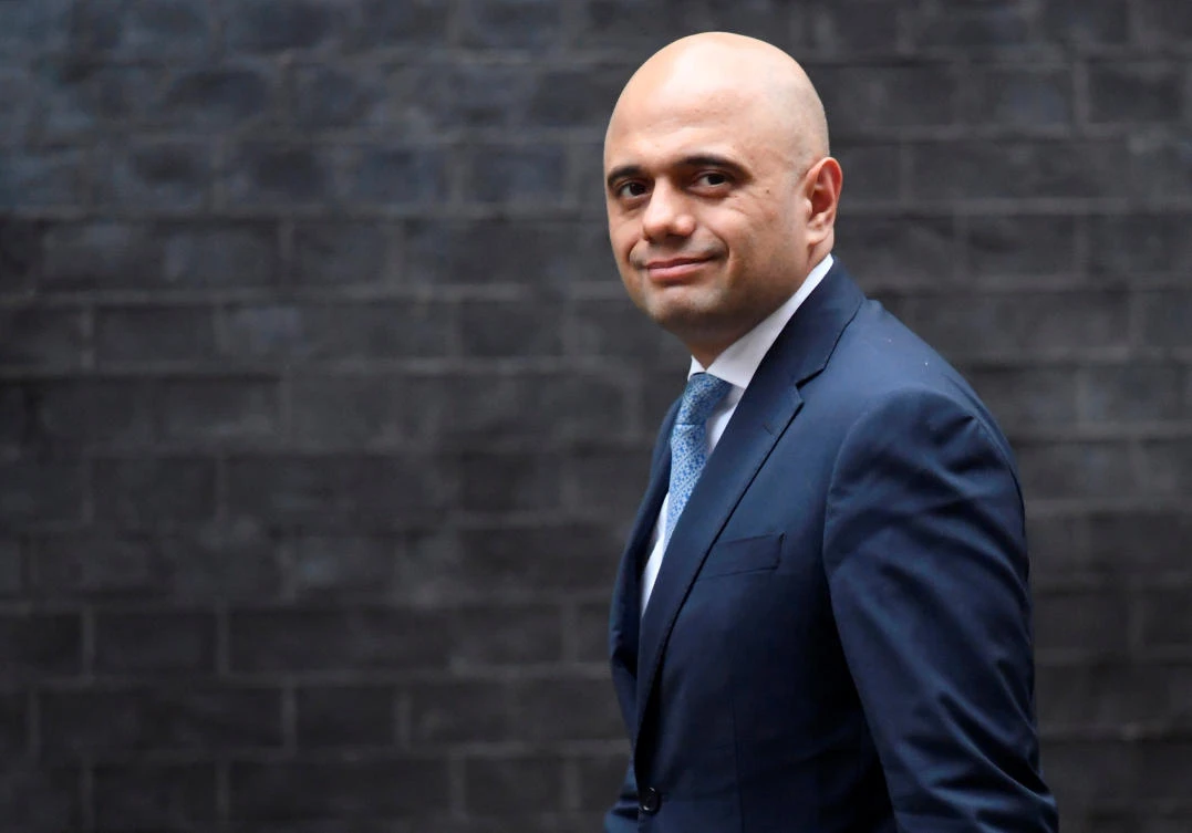 Britain's Home Secretary Sajid Javid is seen outside of Downing Street in London, Britain, February 4, 2019. (Reuters)