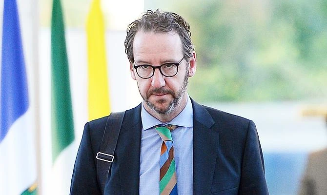 In this Oct. 3, 2017, photo, Gerald Butts, principal secretary to Canadian Prime Minister Justin Trudeau, arrives at the First Ministers Meeting in Ottawa, Ontario. (AP)