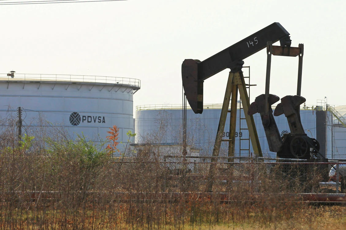 US sanctions against petroleum exporter Venezuela provided support to the oil markets. Above, an oil facility in Venezuela. (Reuters)