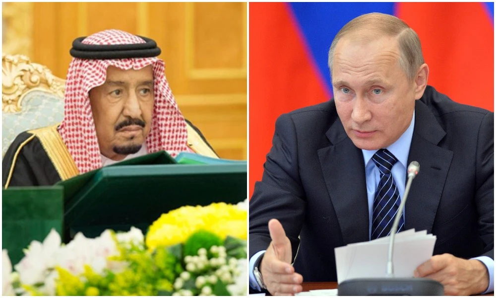 Saudi Arabia's King Salman received a telephone call from Russian president Vladimir Putin on Tuesday, according to Russian news agencies. (SPA/AFP)