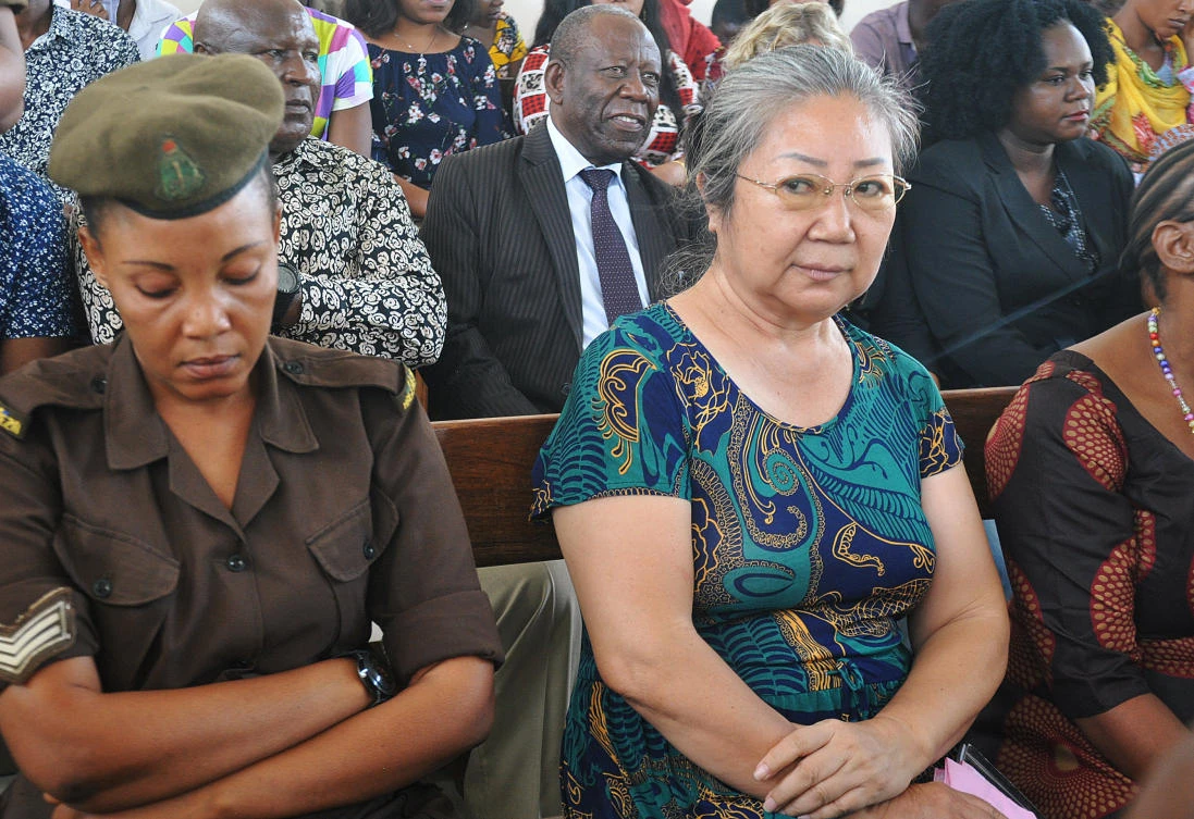 Chinese businesswoman Yang Feng Glan, dubbed the ‘Ivory Queen’, sits inside the Kisutu Resident Magistrate’s Court in Dar es Salaam, Tanzania. (Reuters)