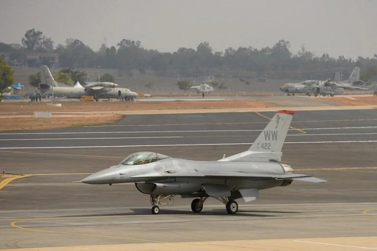 Lockheed previously offered India their F-16 jet fighter, above, but proposed to manufacture custom-made planes for India. (AFP)