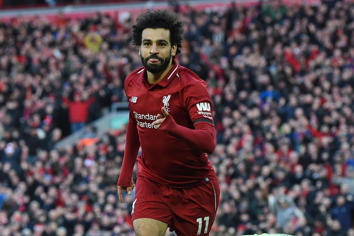 Salah is not lacking confidence ahead of Liverpool's charge for the title. (AFP)