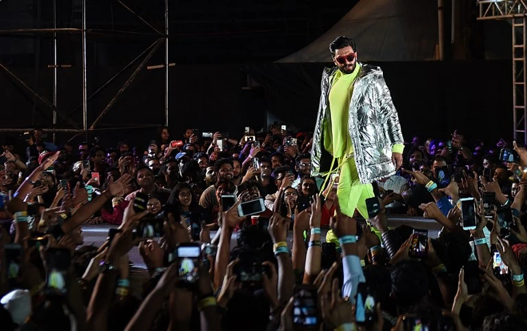 Bollywood actor Ranveer Singh performs during the launch of musical drama ‘Gully Boy’ in Mumbai on January 24, 2019. (AFP)