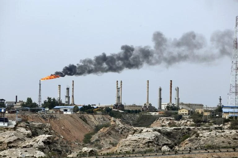 Above, an Iranian oil facility on Khark Island. Iranian officials have threatened to disrupt oil shipments from the Gulf countries if Washington tries to strangle Tehran’s oil exports. (AFP)