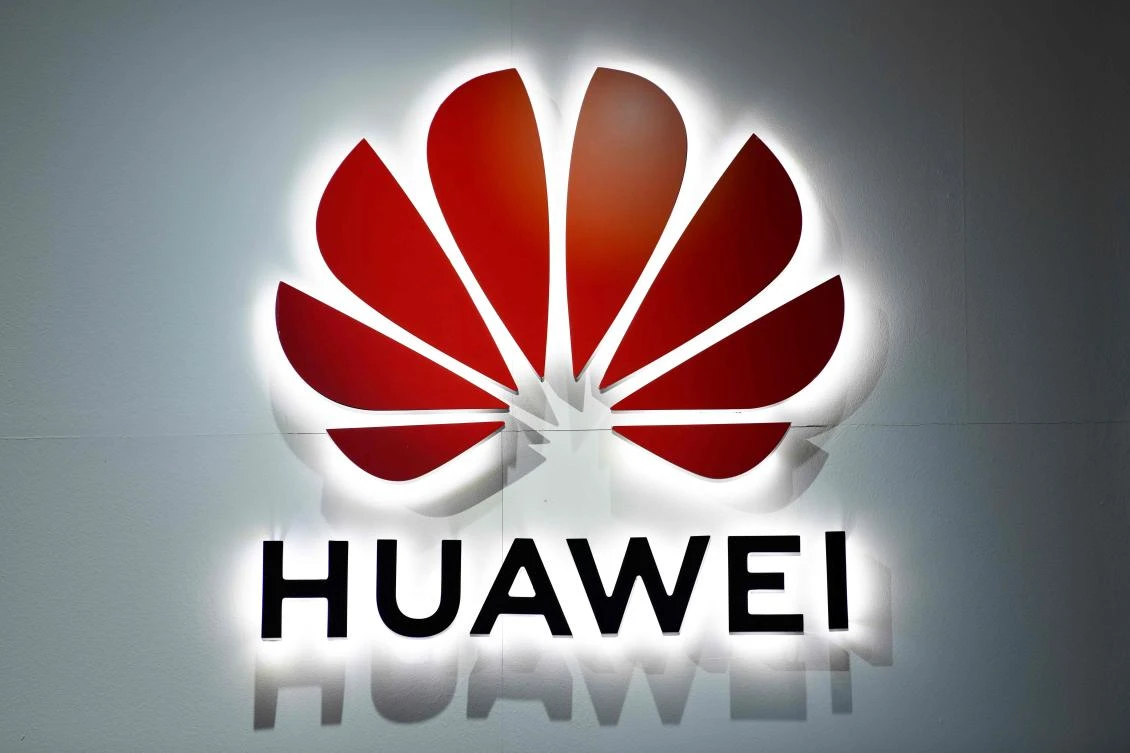 The Huawei logo is displayed at the Mobile World Congress (MWC) in Barcelona on February 25, 2019. (AFP)