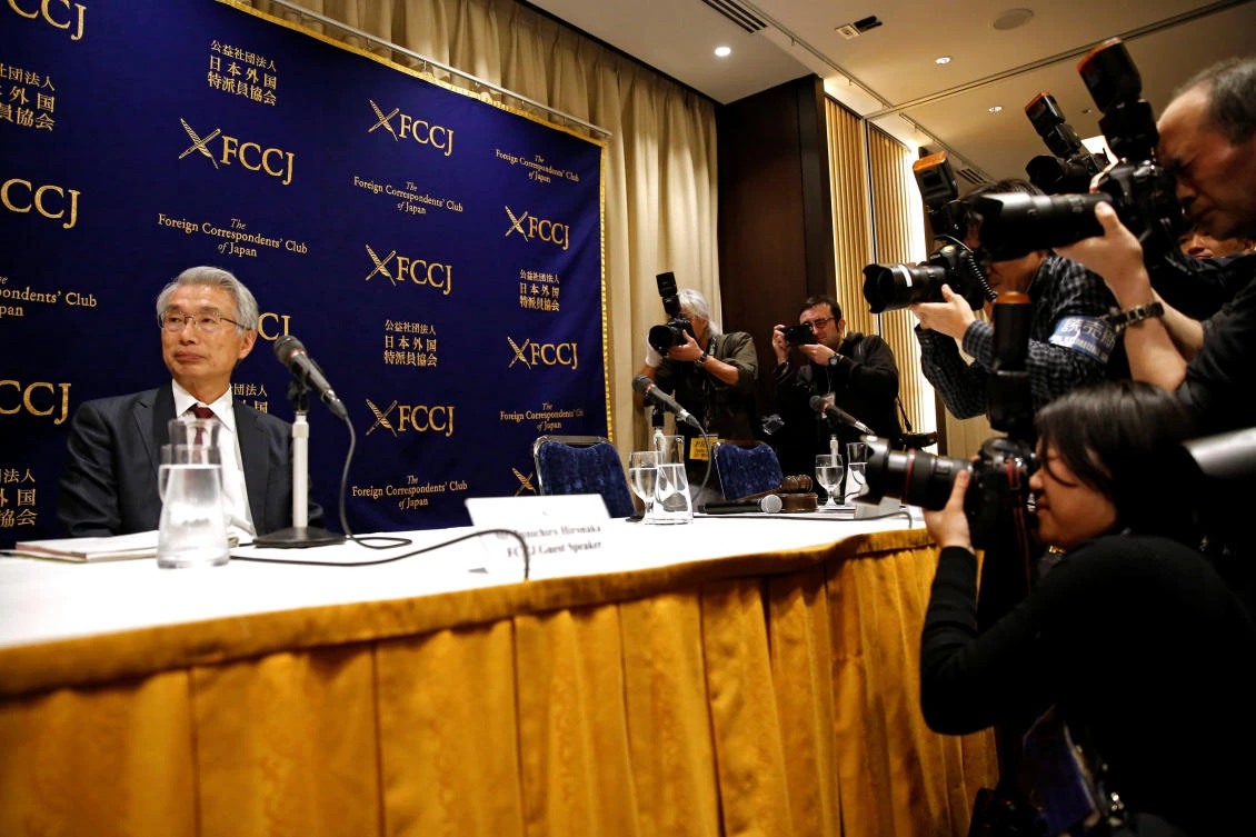 Ghosn’s new lawyer, Junichiro Hironaka, above, disclosed the information during a press conference. (Reuters)