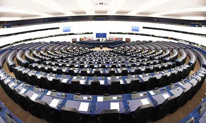 A photo taken on February 5, 2018 shows a general view of the European Parliament. (AFP)