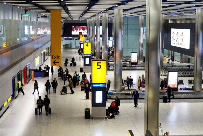 Police were called to Heathrow Airport (above), City Airport and Waterloo station after reports of suspicious packages. (AFP)