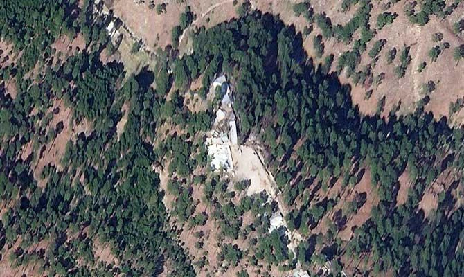 A cropped version of a satellite image shows a close-up of a madrasa near Balakot, Khyber Pakhtunkhwa province, Pakistan, March 4, 2019. Picture taken March 4, 2019. (REUTERS)