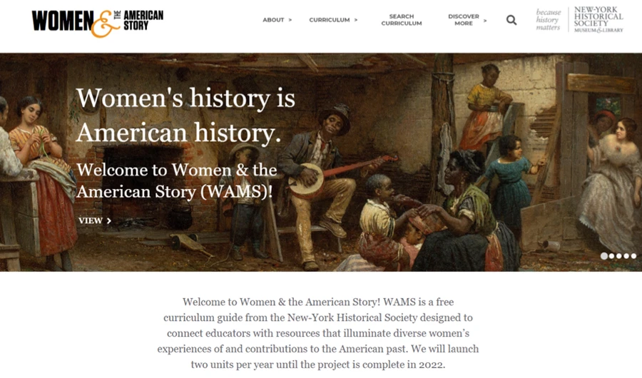 New-York Historical Society and IBM collaborated on the website. (nyhistory.org)