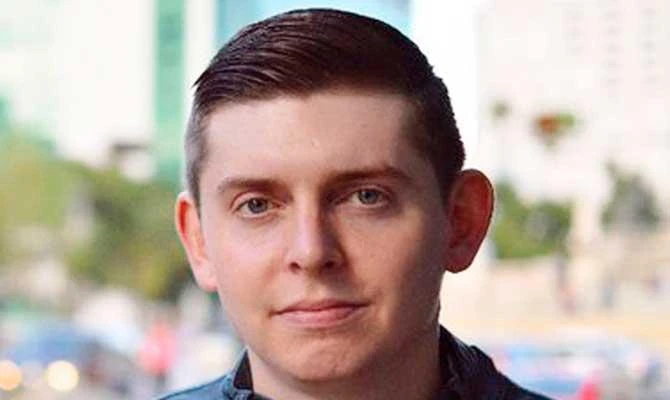 This 2018 photo released by Florida based WPLG digital television station shows U.S. journalist Cody Weddle in Caracas, Venezuela. (AP)