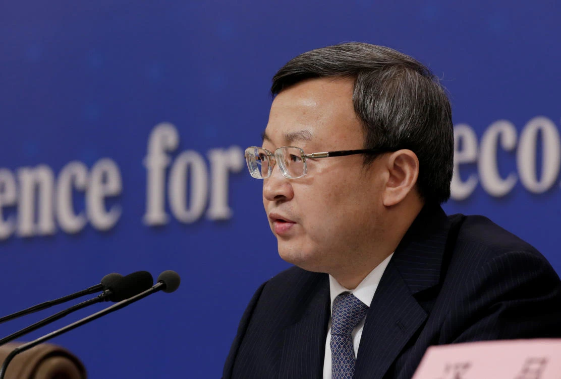 Chinese Vice Commerce Minister and Deputy China International Trade Representative Wang Shouwen at a news conference during the ongoing session of the National People’s Congress (NPC) in Beijing, China on March 9, 2019. (Reuters)