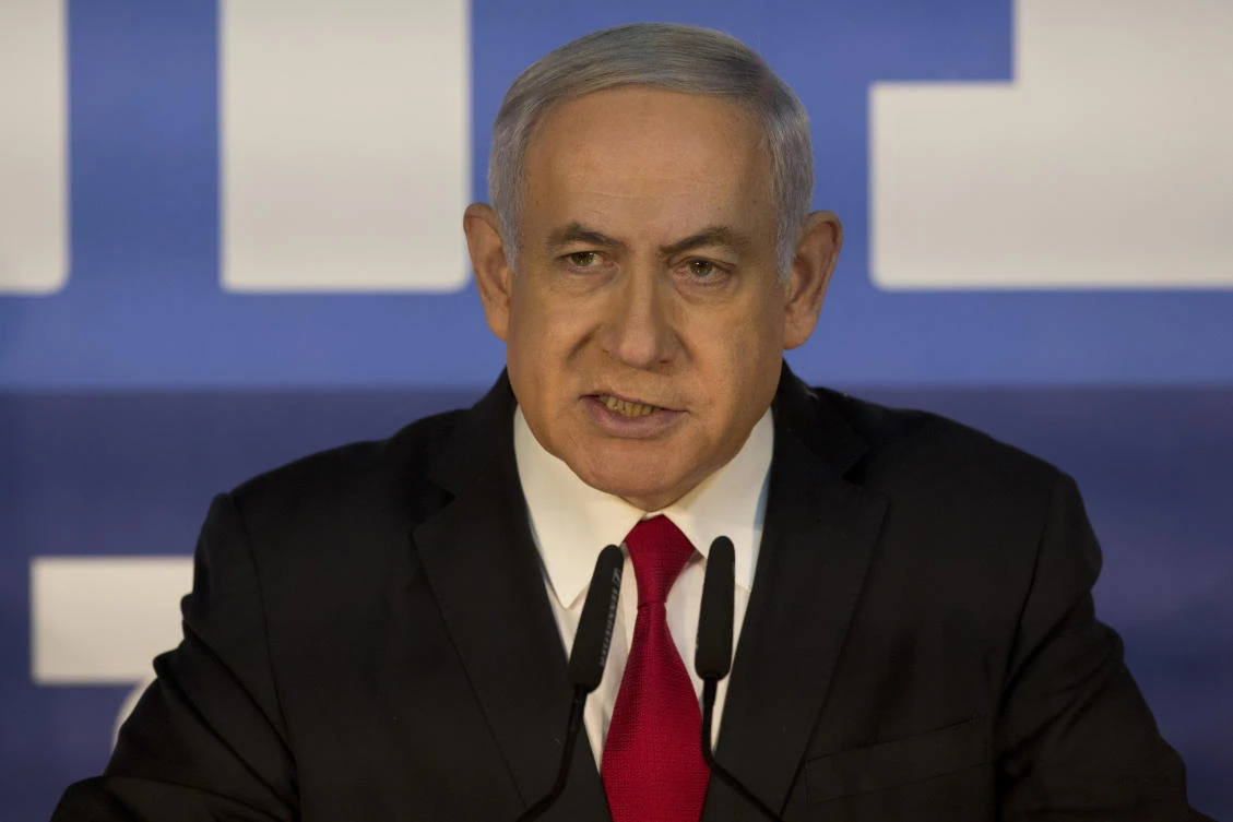 Israeli Prime Minister Benjamin Netanyahu delivers a statement at the Prime Minister's residence in Jerusalem, Thursday, Feb. 28, 2019. (AP)