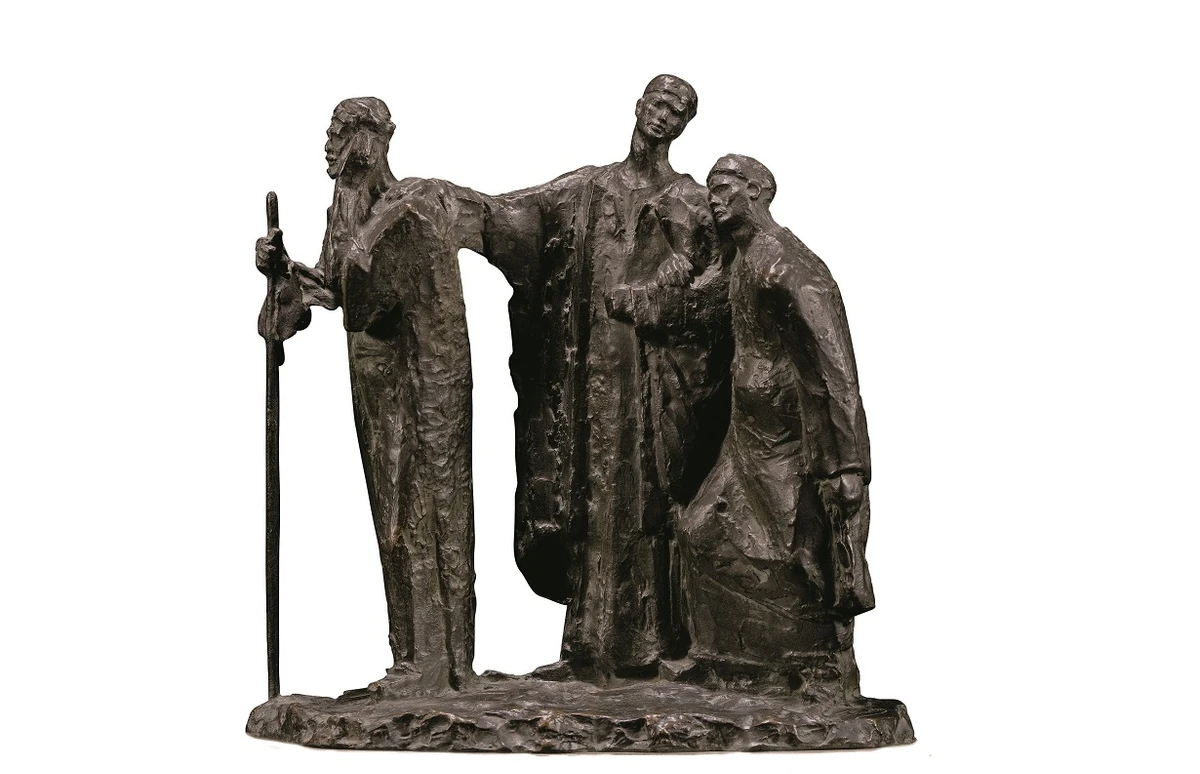 An outstanding sculpture by the renowned Egyptian artist Mahmoud Mokhtar is up for sale at Sotheby’s 20th Century Art/Middle East auction in London on April 30. (Image supplied)