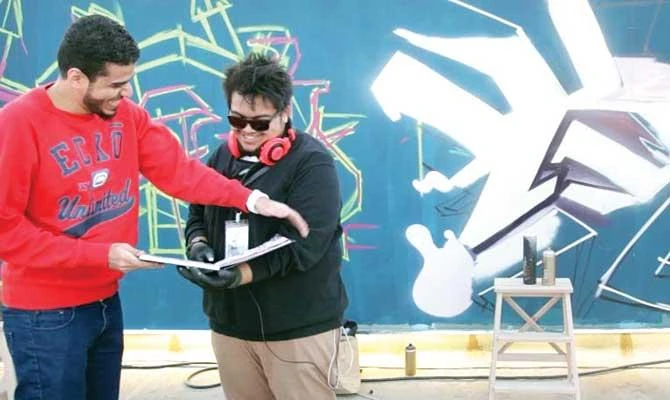 Graffiti artists adding color to the streets of Jeddah