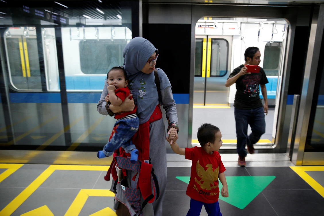 The $3 billion Mass Rapid Transit, which is officially due to open on March 26, was developed with Japanese expertise and funding. (Reuters)