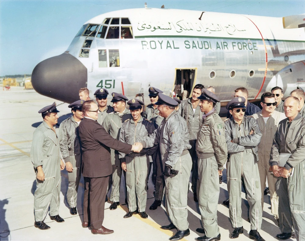 Photo shows the first C-130 aircraft delivered in Saudi Arabia in 1965 . (File photo/Supplied )