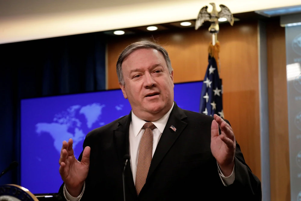 US Secretary of State Mike Pompeo speaks during a news conference at the State Department in Washington, US, March 15, 2019. (Reuters)