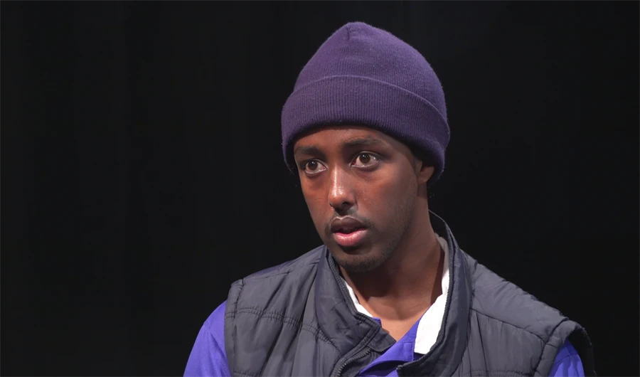 Hamza Abdi in an interview with Arab News. (AN photo by Daniel Nielsen)