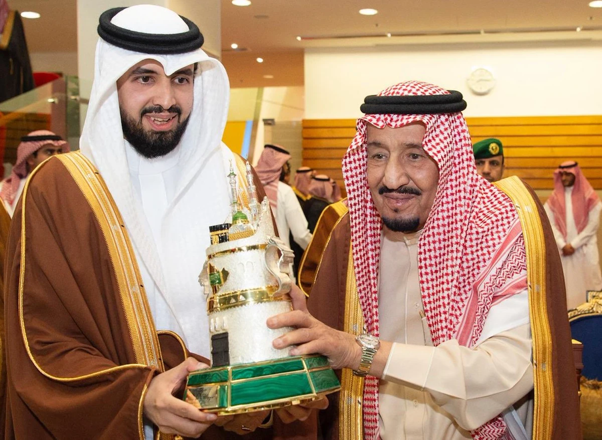 King Salman at the King Abdulaziz Racecourse in Janadriyah on March 16, 2019. (SPA)