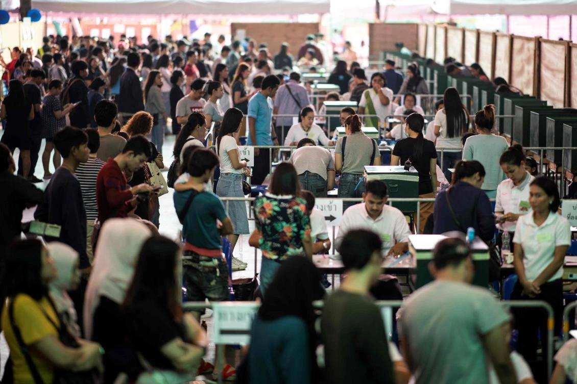 More than 51 million Thais are eligible to vote in the official March 24 election, but thousands have cast their ballots on Sunday, March 17, to take advantage of early voting. (AFP)