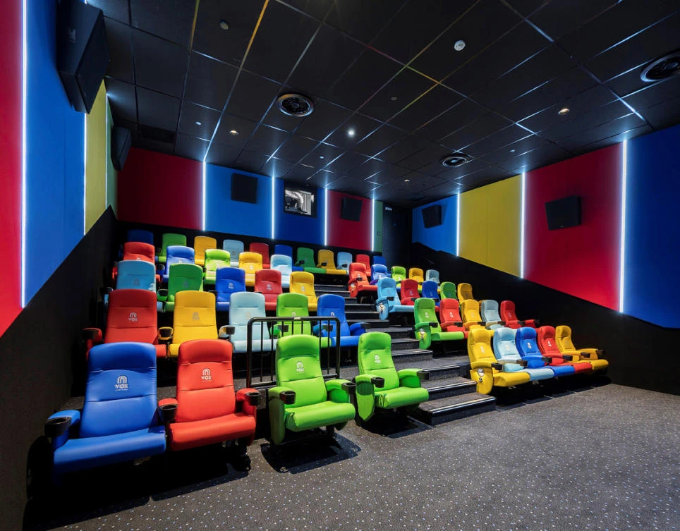 The multiplex features eight screens including the family-friendly concept KIDS, which is designed especially for young movie fans.