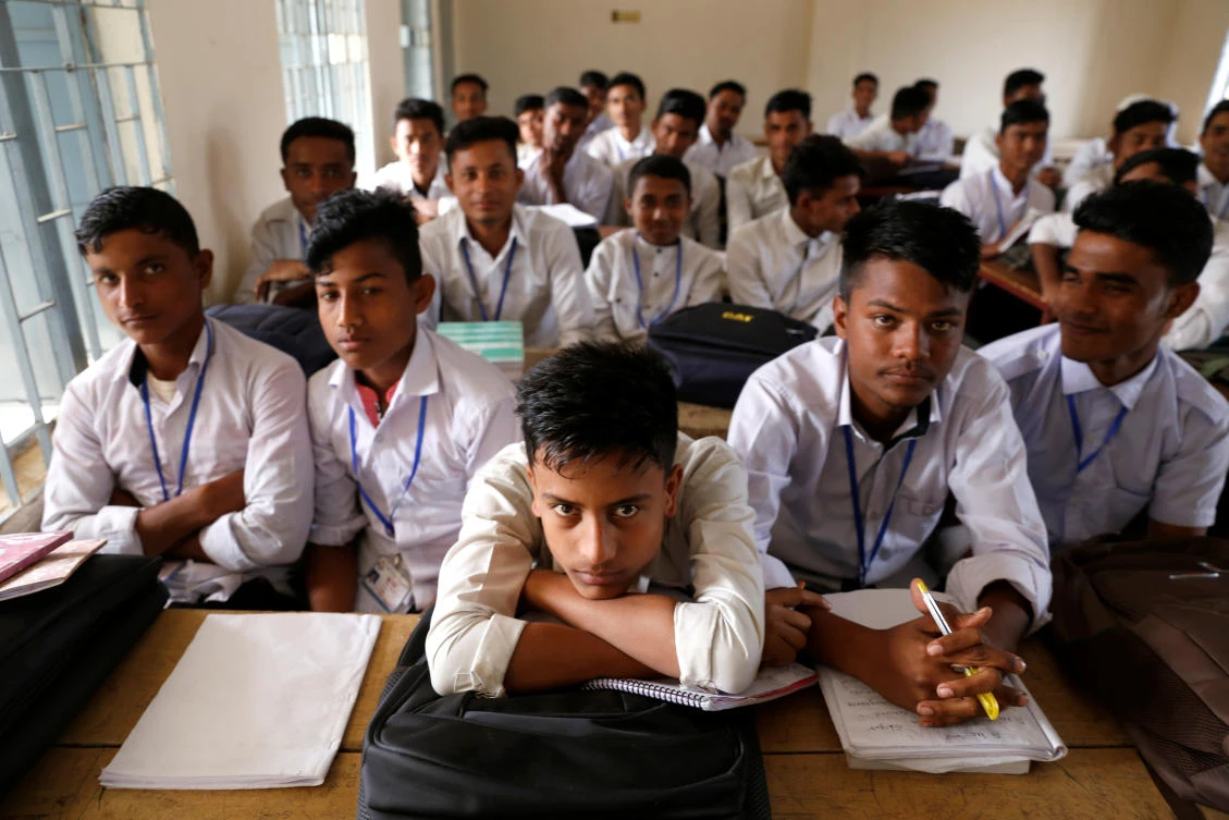 The government has also forbidden education centers in the camps from teaching the Bangladesh curriculum, according to the UN children’s agency, UNICEF. (Reuters)