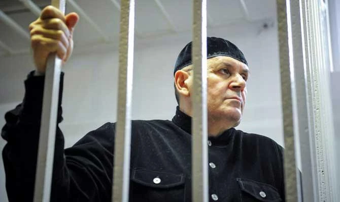 Oyub Titiev, the head of human rights group Memorial in Chechnya, attends his verdict hearing at a court in the town of Shali, in Chechnya, Russia, March 18, 2019. (REUTERS)